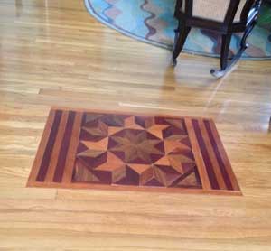 Custom Hardwood Floor Inlay